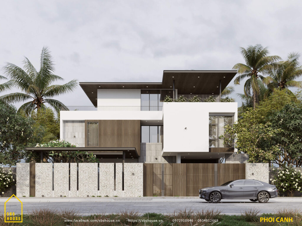 Mặt tiền villa hiện đại